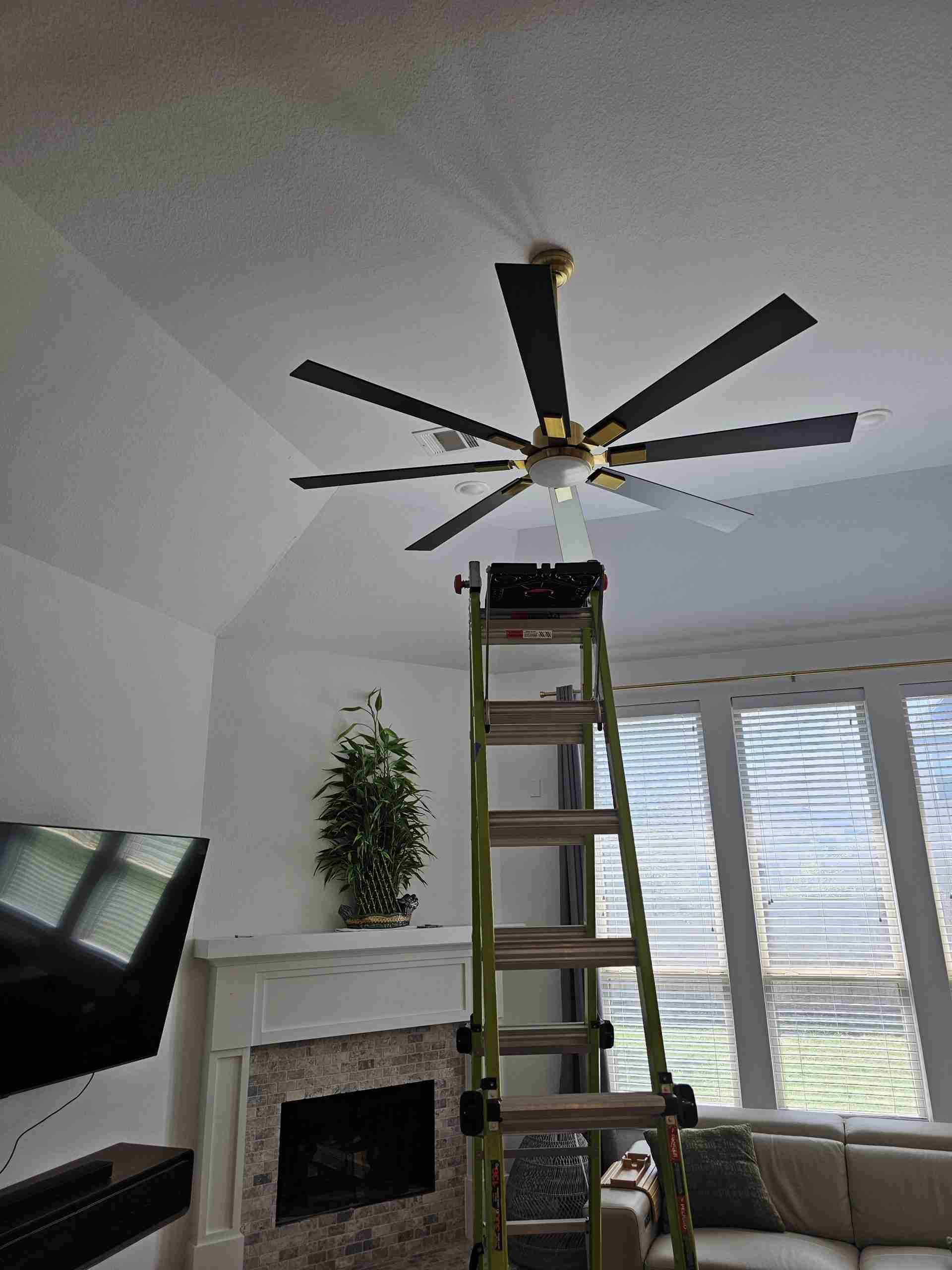 New ceiling fan installation and wiring Houston TX